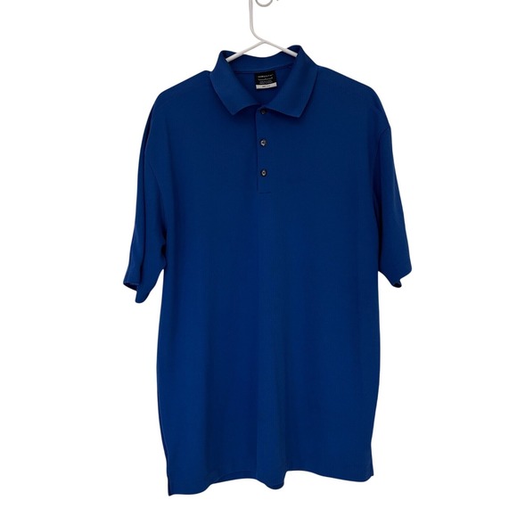 Nike Other - Nike Golf Dri-Fit Blue Polo Shirt Short Sleeve Mens L Lightweight Breathable Col